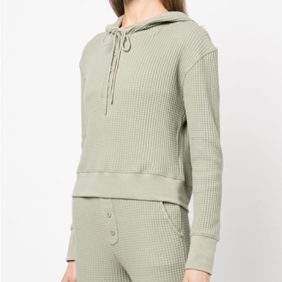 Jonathan Simkhai Everly Waffle Knit Hoodie - Picture 1 of 7